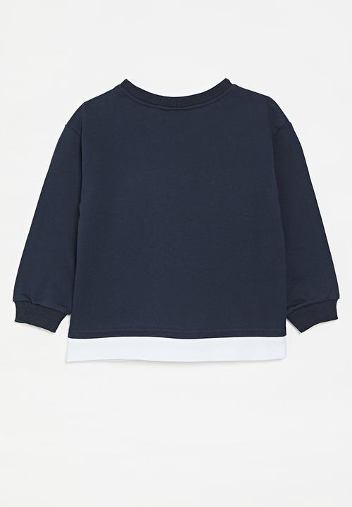 Pop Candy - Printed long sleeve tee - navy blue