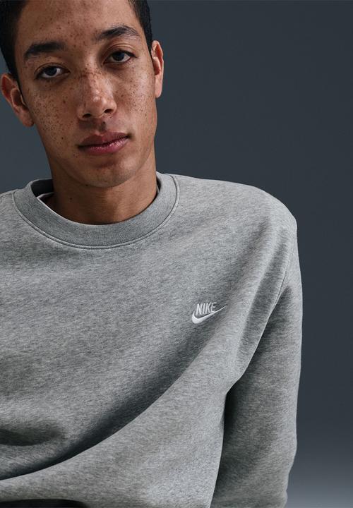 Nike - NSW Club BB Crew - Dk Grey Heather/White