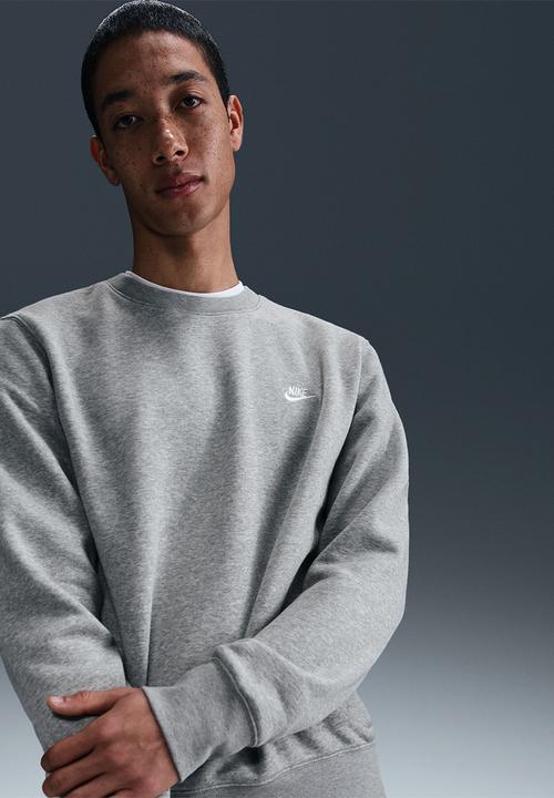 Nike - NSW Club BB Crew - Dk Grey Heather/White