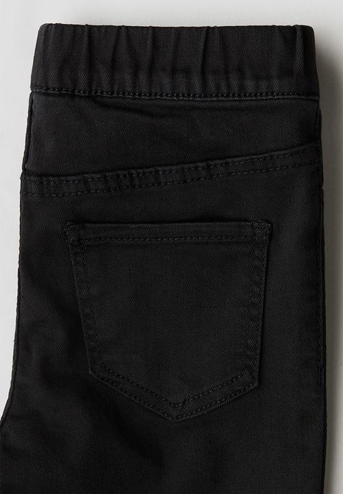 H&M - Embellished denim jeggings - black