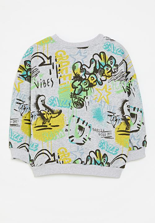 Pop Candy - Printed sweat top - grey