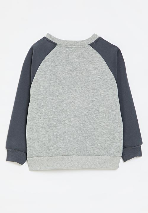 Pop Candy - Raglan sleeve sweat  top - grey