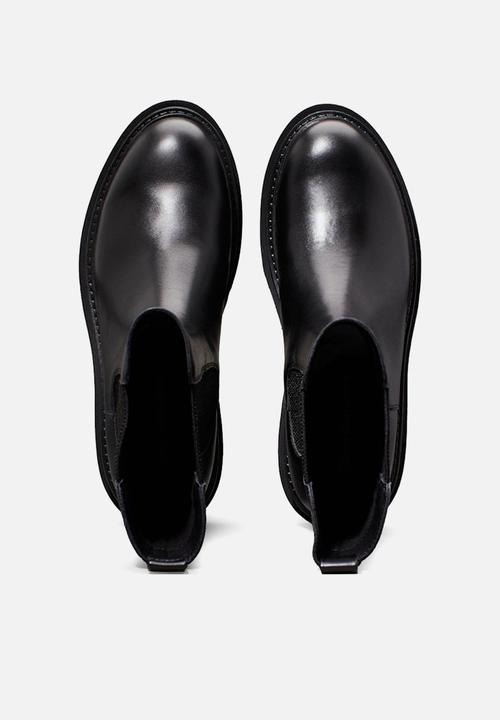 Calvin Klein - Flatform leather chelseas boot - triple black