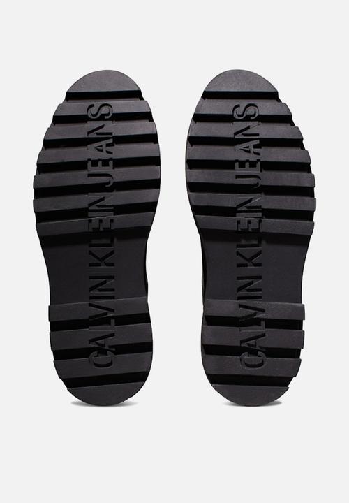 Calvin Klein - Flatform leather chelseas boot - triple black