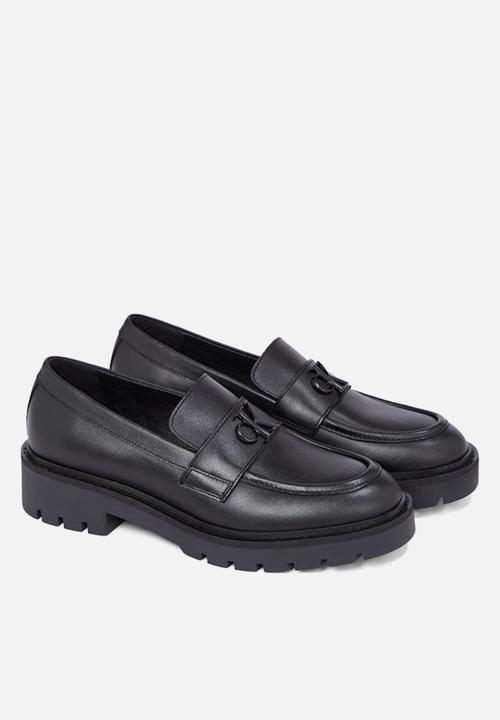 Calvin Klein - Flatform leather loafer - triple black