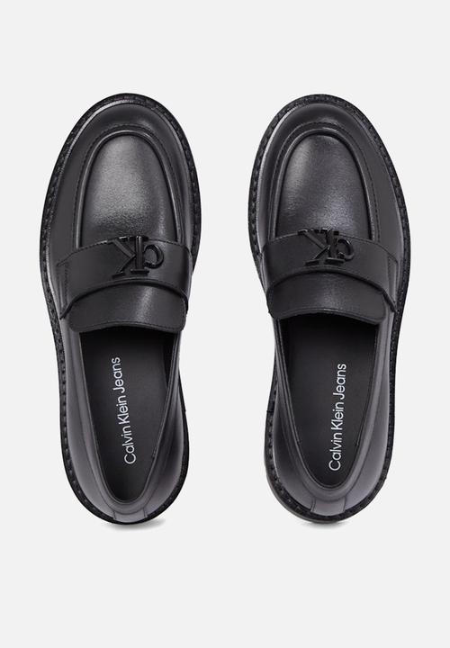 Calvin Klein - Flatform leather loafer - triple black