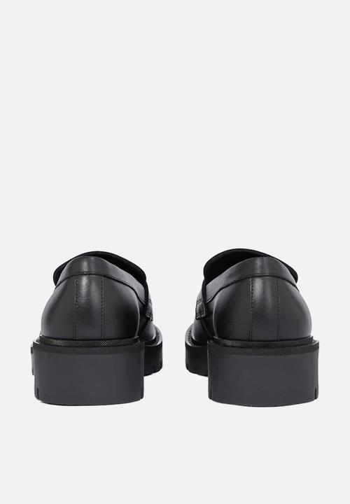 Calvin Klein - Flatform leather loafer - triple black
