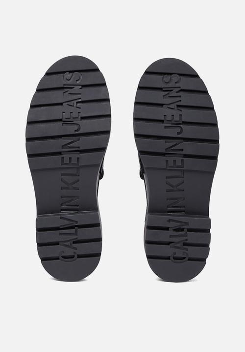 Calvin Klein - Flatform leather loafer - triple black