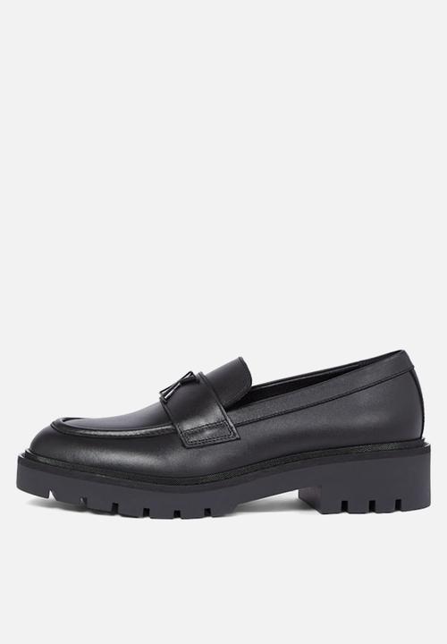 Calvin Klein - Flatform leather loafer - triple black