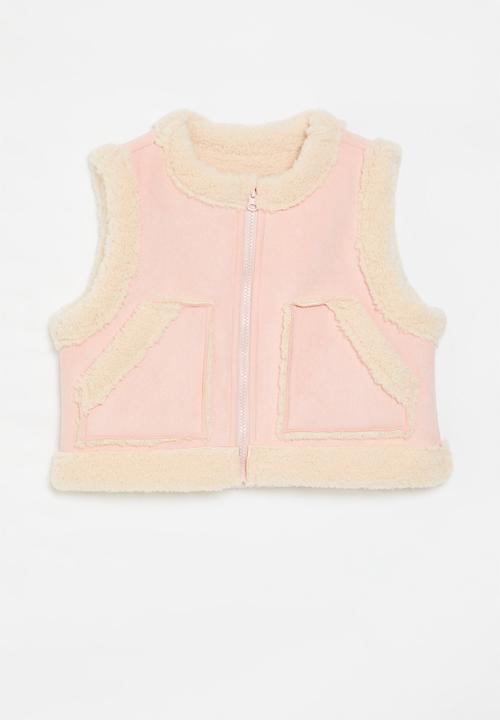 Pop Candy - Shearling lined gilet - pink