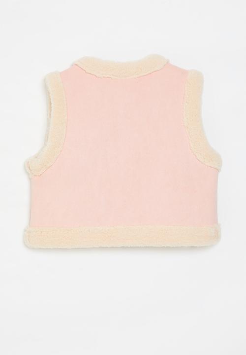 Pop Candy - Shearling lined gilet - pink