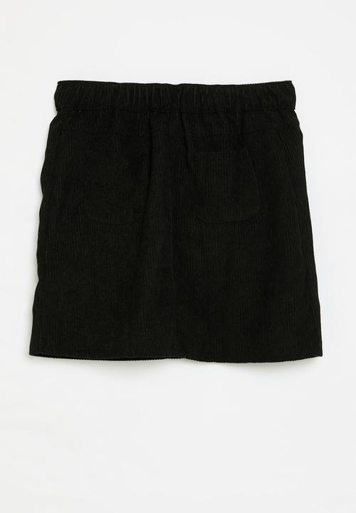 Pop Candy - Cord mini skirt - black