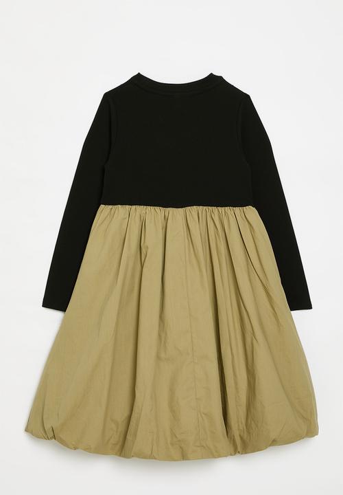 Pop Candy - Combo dress - black & green