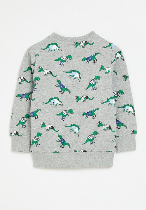 Pop Candy - Printed sweat top -green & grey