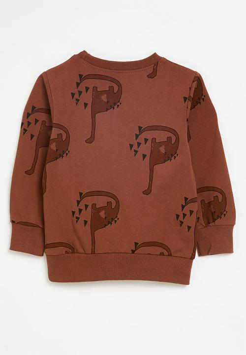 Pop Candy - Printed sweat top -brown