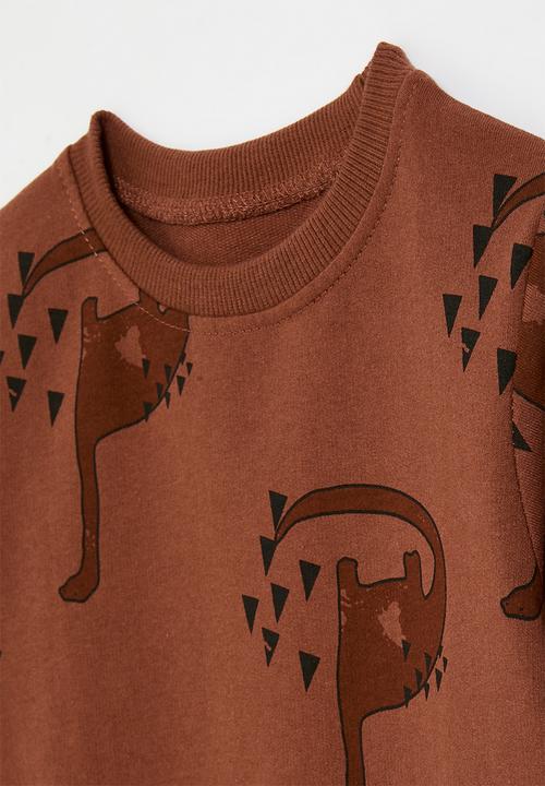Pop Candy - Printed sweat top -brown