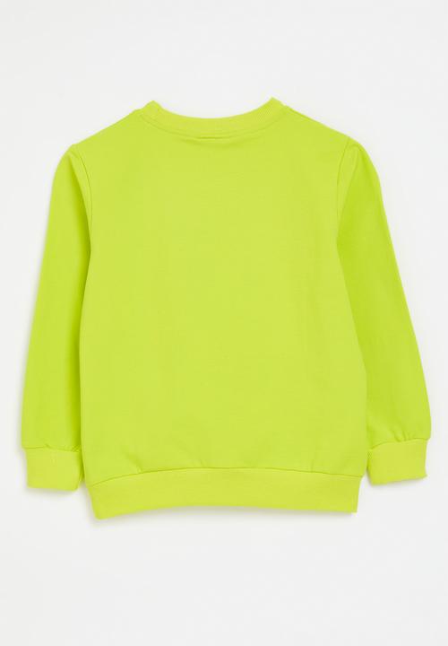 Pop Candy - Printed sweat top- lime green