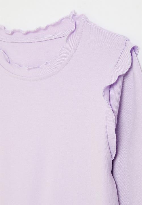 Pop Candy - Frilled long sleeve tee - lilac