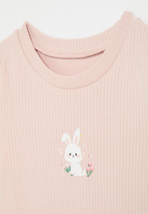 Pop Candy - Printed frilled top - pink