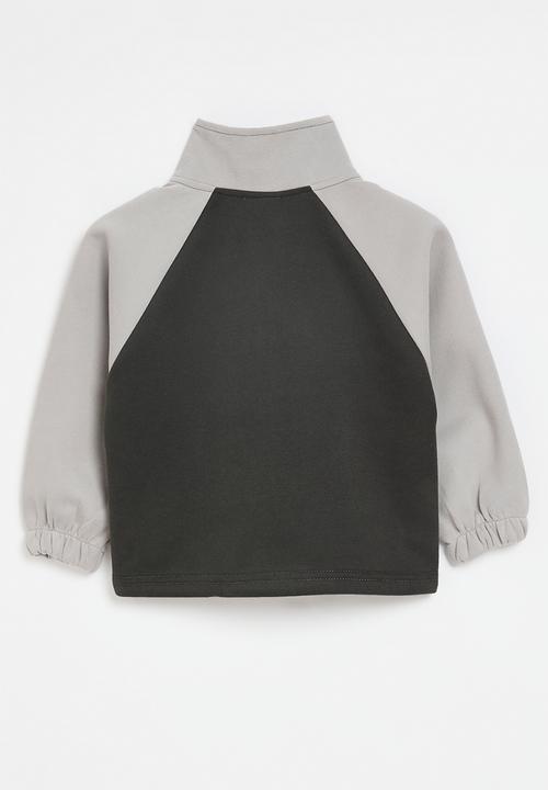 Pop Candy - Raglan fleece jacket- grey