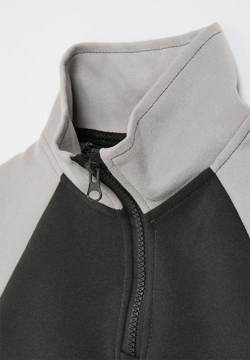 Pop Candy - Raglan fleece jacket- grey