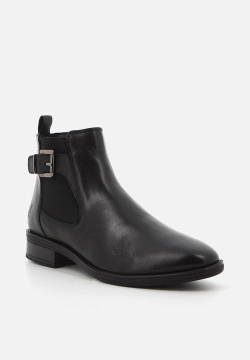 Hush Puppies - Annika Ankle  - Black leather
