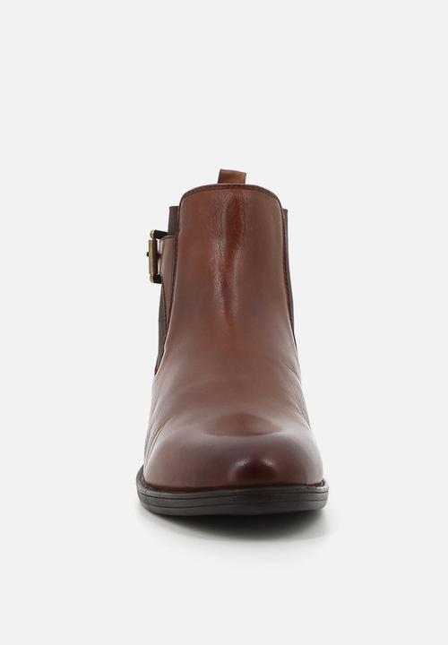 Hush Puppies - Annika Ankle  - Brown leather