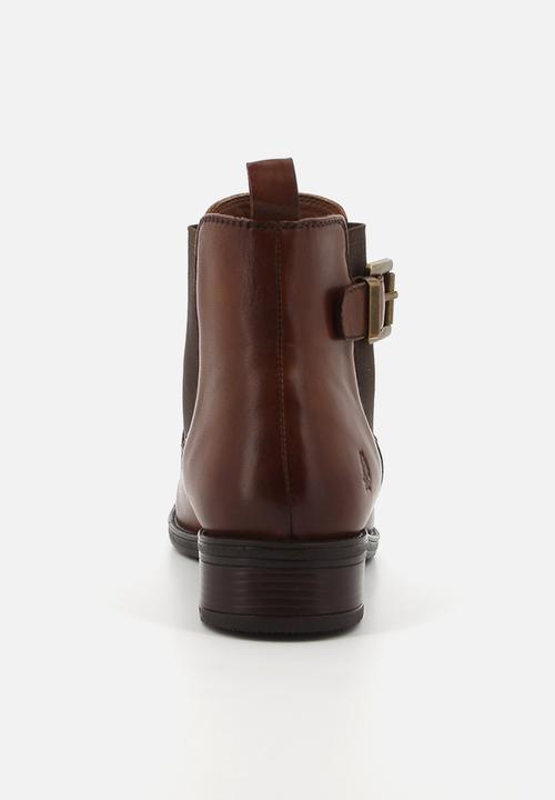 Hush Puppies - Annika Ankle  - Brown leather