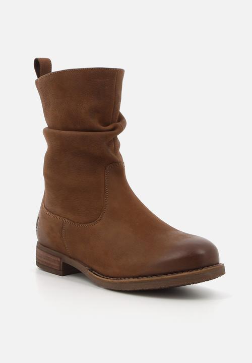 Hush Puppies - Emilia Mid Calf  - Brown leather