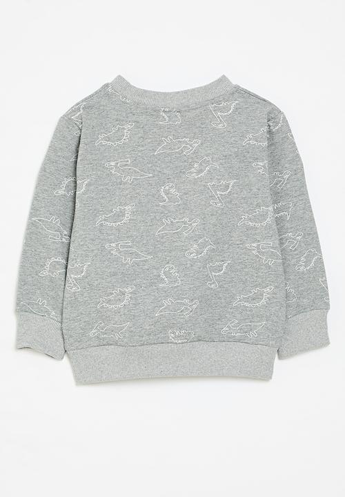Pop Candy - Printed sweat top - grey & white