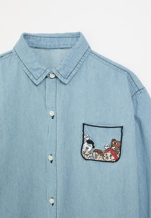 Pop Candy - Denim shirt-blue