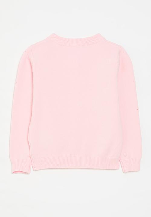 Pop Candy - Floral applique cardigan -pink