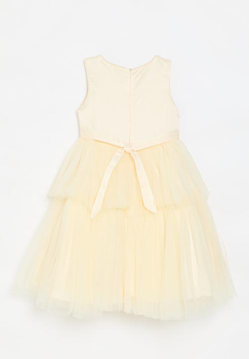 Pop Candy - Tiered combo dress - neutral