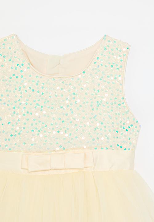 Pop Candy - Tiered combo dress - neutral