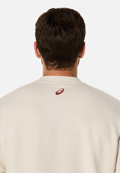 ASICS - Crew  Sweatshirt - Birch / Burnt Red
