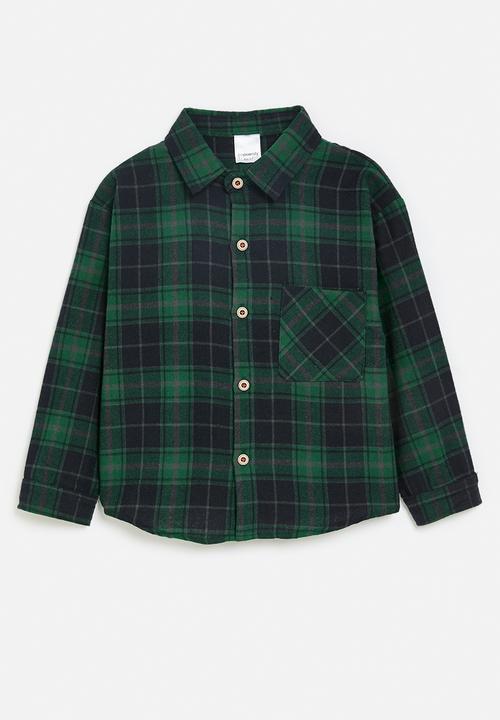 Pop Candy - Tartan shirt - green
