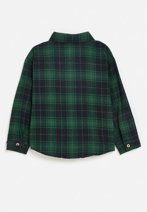 Pop Candy - Tartan shirt - green