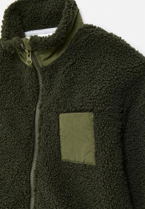 Pop Candy - Zip thru fleece jacket - green