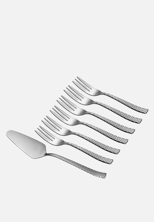 Maxwell & Williams - MW Diamonds Cake Server & Fork Set - Silver