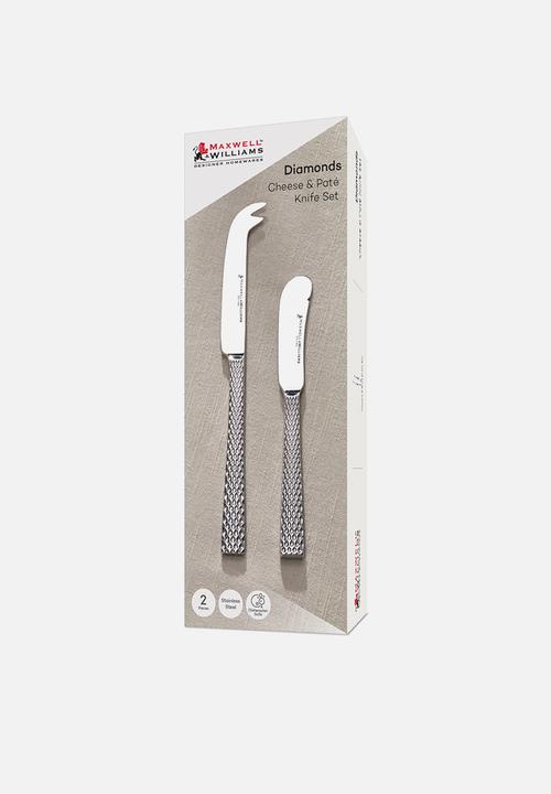 Maxwell & Williams - MW Diamonds Cheese & Pate Knife Set - Silver