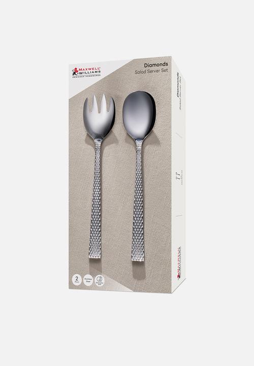 Maxwell & Williams - MW Diamonds Salad Server Set of 2 - Silver