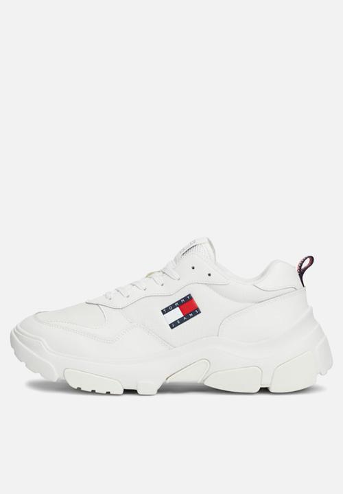 Tommy Hilfiger - Lightweight hybrid leather sneaker - ecru