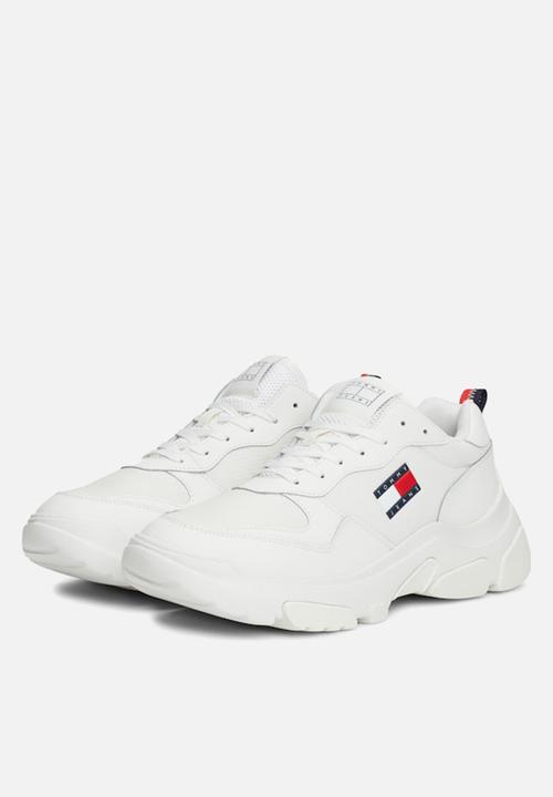 Tommy Hilfiger - Lightweight hybrid leather sneaker - ecru