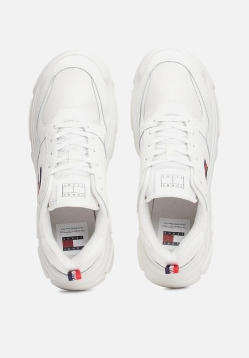 Tommy Hilfiger - Lightweight hybrid leather sneaker - ecru