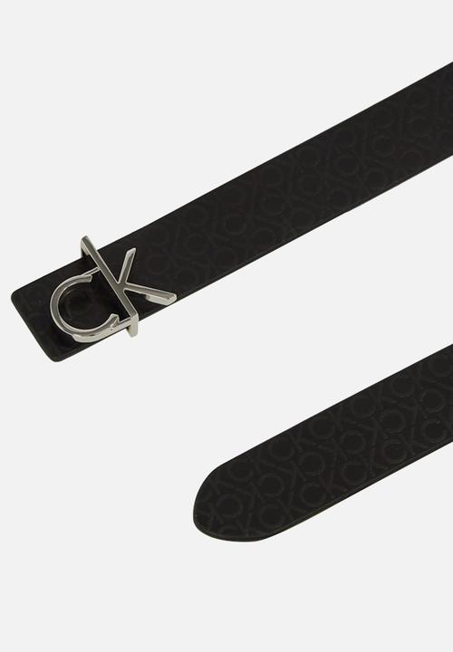 Calvin Klein - Ck thin belt 1.5cm pebble - pvh black