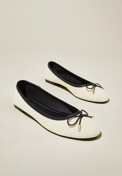 Cotton On - Emma bow ballerina - canvas/black
