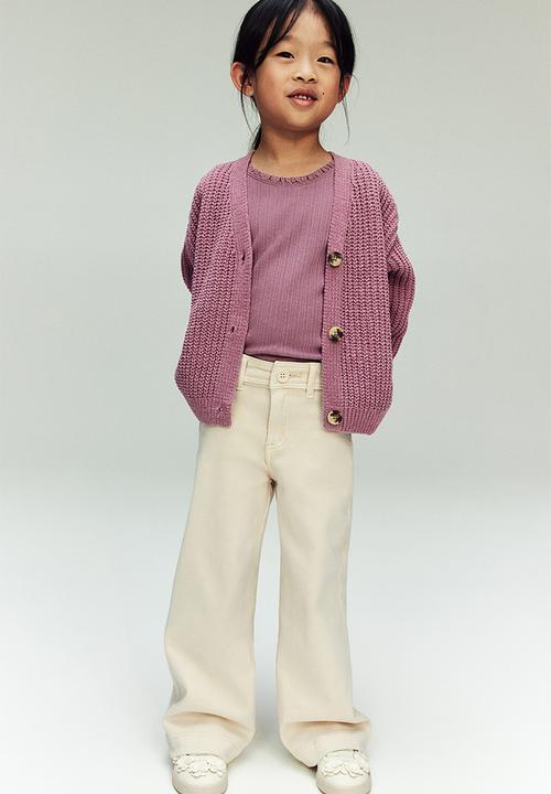 H&M - Flared trousers - light beige