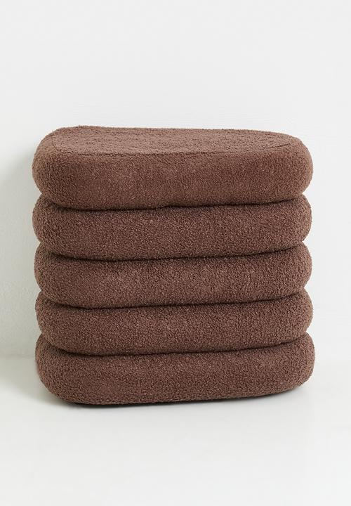Sixth Floor - Dalton ribbed ottoman - rust