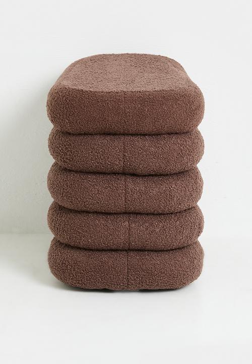 Sixth Floor - Dalton ribbed ottoman - rust