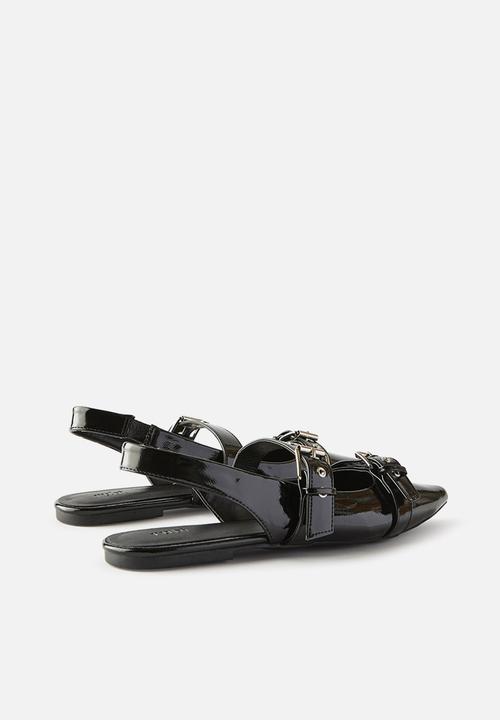 Cotton On - Isla buckle slingback ballerina - black textured
